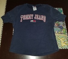 Vintage 90s Tommy Hilfiger Jeans Spell Out TShirt Large Shirt Street Wear VTG
