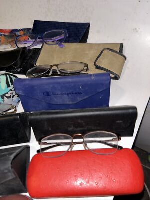 Eyeglass Sunglass Cases Lot Of 18 HARD SOFT CASE W/ 9  display picture 2