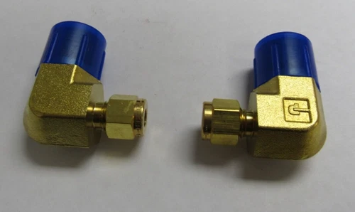 LOT OF 2 PARKER 4-8 CBZ-B Brass Male Elbow 1/4 Compression to 1/2" Male NPT