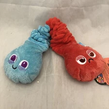 Ghouly Worm Squeaky Crinkle Bungee Halloween Tug-O-War Bark Box Pull Dog Toy M/L