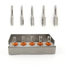 5 Pcs Dental Implant Tissue Punch Kit set Surgical Surgery With Box Holder