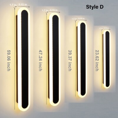 LED Long Strip Wall Light Modern Linear Wall Sconces Lamp For Patio Outside Yard