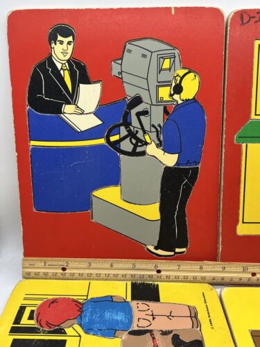 Educational Wood Puzzles Kids Education 1998 Imperfect Vintage Britehouse - Picture 11 of 12