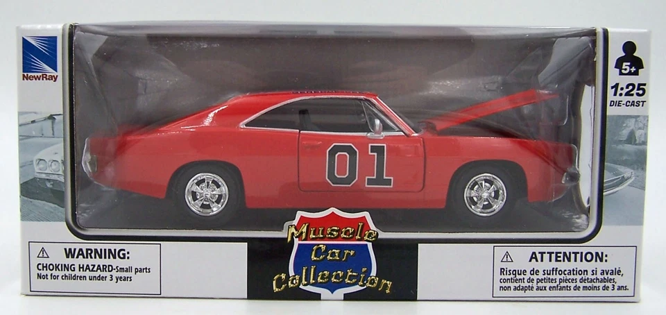 New-Ray 1:25 Dukes of Hazzard GENERAL LEE 1969 Dodge Charger R/T - Orange NIB - Image 2 of 4