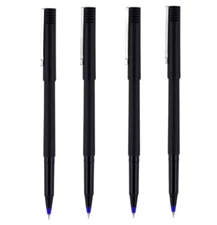 Uni-ball Roller Rollerball Stick Pen Micro Point 0.5mm Blue 4/Pk Office School