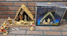 Vintage Fontanini Nativity Set 3 Kings Wise Men Baby Jesus Manger Christmas Set