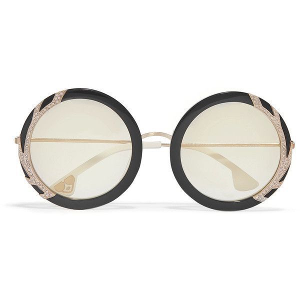 ALICE + OLIVIA Beverly black & Swarovski crystal-embellished 