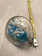 Vintage Estate Acrylic Beaded Teardrop Shaped Scarf Clip