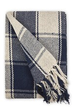 Image of LUXURY 100% COTTON TARTAN CHECK LARGE SOFA BED THROW BLANKET FRINGED TWEED SOFT