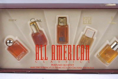 All American Classics Perfume Quintet Maroc Ciara Norell Nude Bill Blass NEW