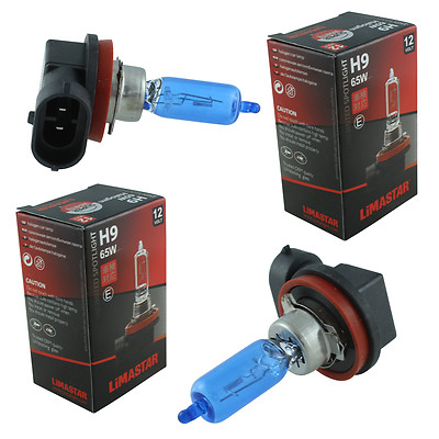 2x H9 Glühlampe Glühbirne 12V 65W PGJ19-5 Xenon Look Super Weiss 