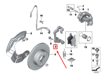 NEU BMW 3 E90 FRONT BREMSSATTEL CALPER CARRIER 6778147 34116778147  