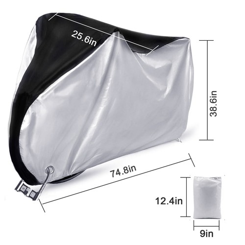 Fits 1 Bikes Storage Bicycle Cover Bike UV Sun Rain Dust Waterproof Protector US - Picture 12 of 12