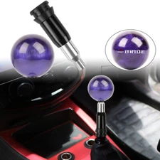 Universal BRIDE Pearl Purple Round Ball Shift Knob Automatic Car Gear Shifter