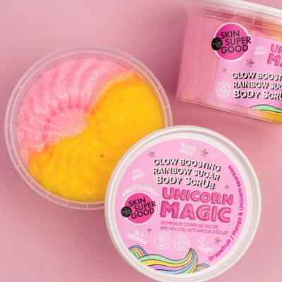 Glow Boosting Rainbow Sugar Body Scrub Unicorn Organic Shop SkinSuper Good 250ml