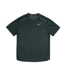 Nike Men  s Dri-Fit Miler Running Shirt Jungle Green Reflective Sizes AJ7565-338