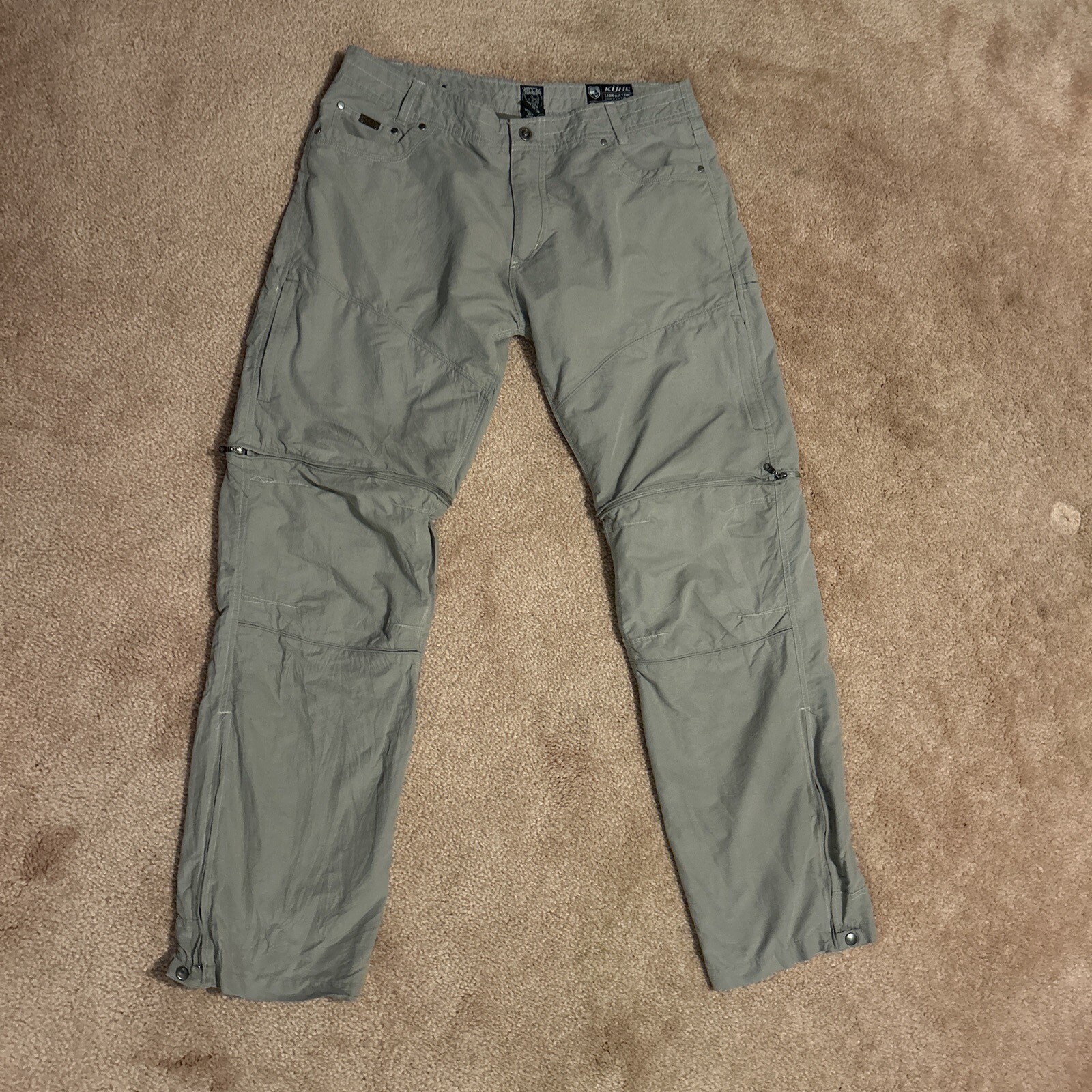 Kuhl Liberator Convertible Stealth Pants Men 38X34 Ta… Gem
