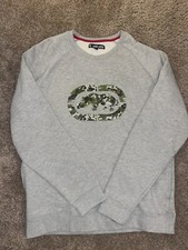 Ecko Unltd. Camo Logo Sweatshirt Gray/Green Men's Large Crewnec