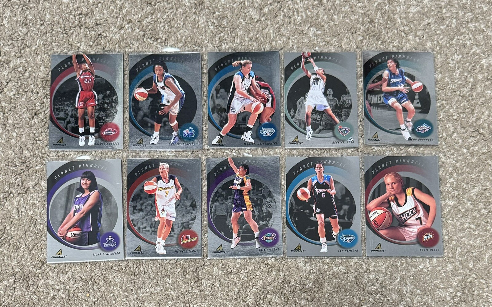 1998 WNBA Planet Pinnacle Complete Insert Set Ticha Penicheiro Sheryl Swoopes