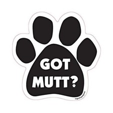 Got Mutt Dog Paw Car Magnet