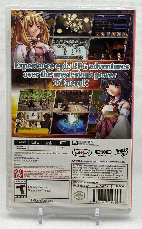 Alphadia Genesis 1 & 2 - Nintendo Switch - Limited Run Games - New & Sealed - Image 2 of 2