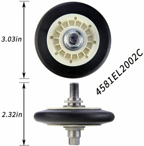 4X Conjunto de rodillo de tambor secador pieza de reparación 4581EL2002C para LG Kenmore 4400EL2001A - Imagen 12 de 18