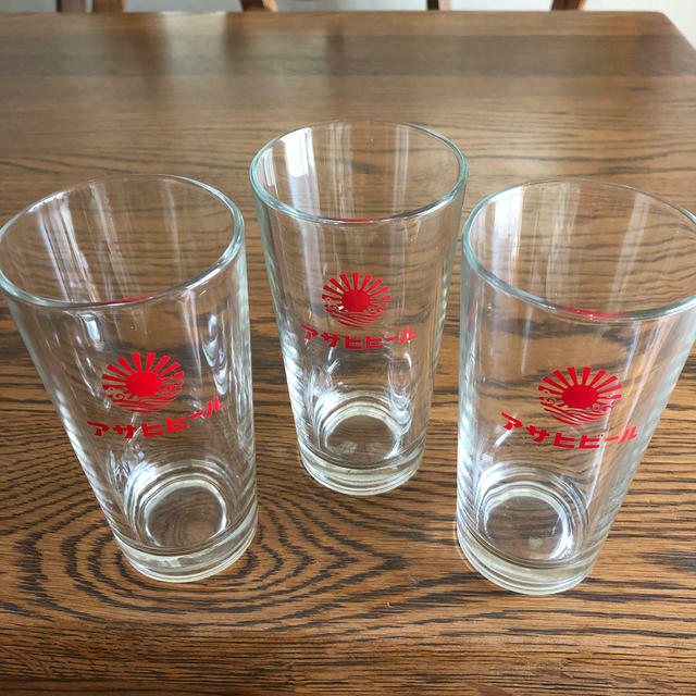 Asahi Beer Glasses Set of 3 Glasses JAPAN TOKYO eBay