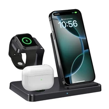 3in1 15W Fast Wireless Charger Dock Station For Apple Watch 11 10 9 iPhone 17 16