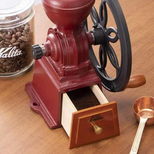 Kalita Coffee Mill Hand Vertical Grinding Classic Design Hand-ground Red N 42137 - Picture 12 of 13