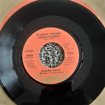 Susan Raye 1973 Plastic Trains, Paper Planes / I Won't be Needing You 45 RPM 