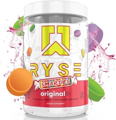Ryse Supplements Loaded Pre Smarties Original 429g / 30 serv 09/24 + Samples
