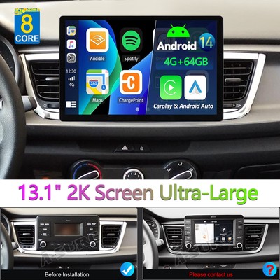 13.1'' 2K Ultra HD Car Stereo For Kia Rio 2018-2023 Android 14 CarPlay GPS+ Radio