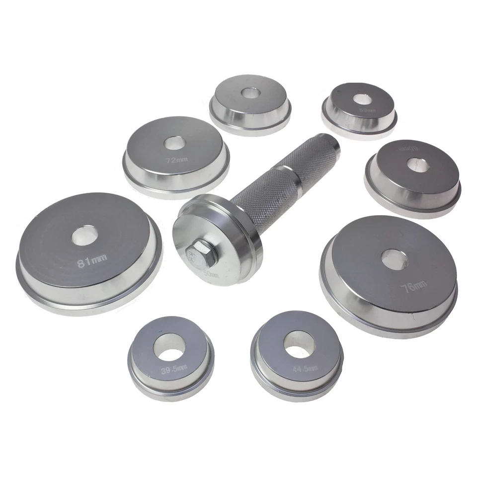 10pc Bearing Race & Seal Driver Set Universal Aluminium Wheel Hub Bush Tool Kit - Image 2 of 4