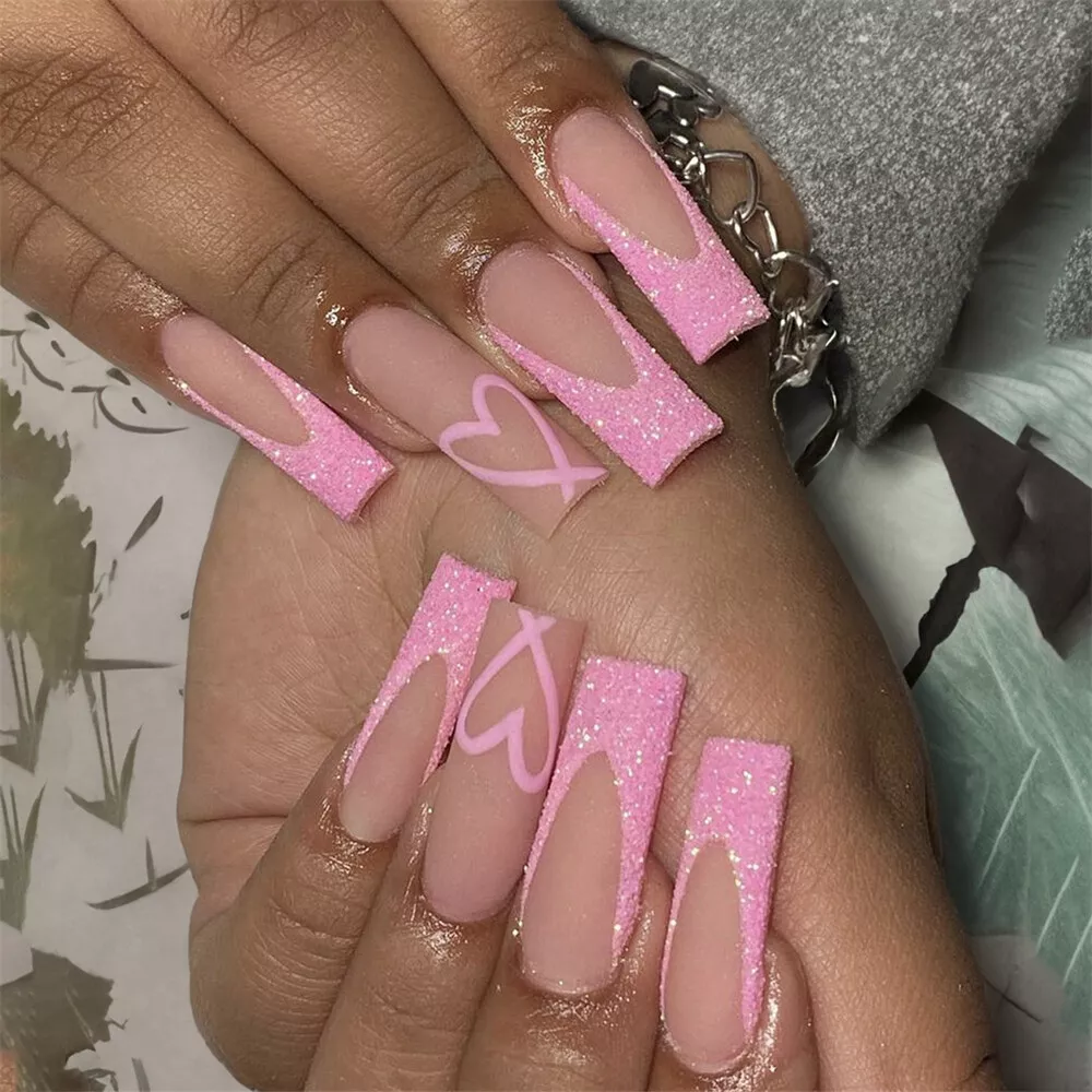 XL French Ombre | Extra Long Square French Nails