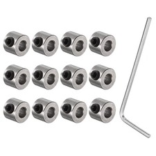 12Pcs Screw Shaft Collars 4mm ID Gear Stopper Wheel Collar with Hex Wrench