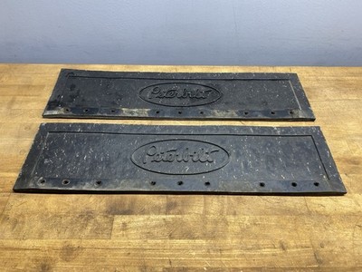 Peterbilt Original Quarter Fender Mud Flaps 24x6 Black Logo Vintage