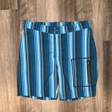 Mack Weldon Retro Striped Hybrid Board Shorts - 31/32