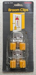 Crawford Broom Clips #SS28  Package of 2   Grey Rollers Screws included   NEW