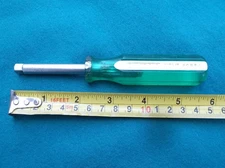 Vintage S-K Tools Green & White Handle 1/4" Socket Driver Spinner Handle 40954