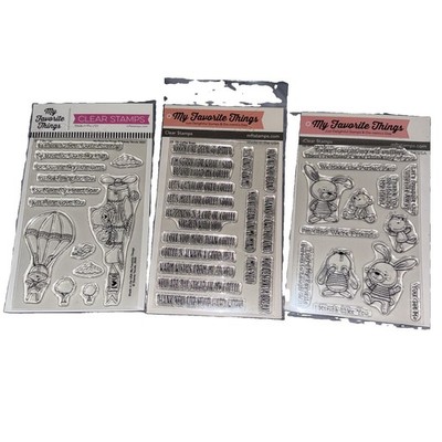   My Favorite Things stamps Stamp Set clear lot of 3