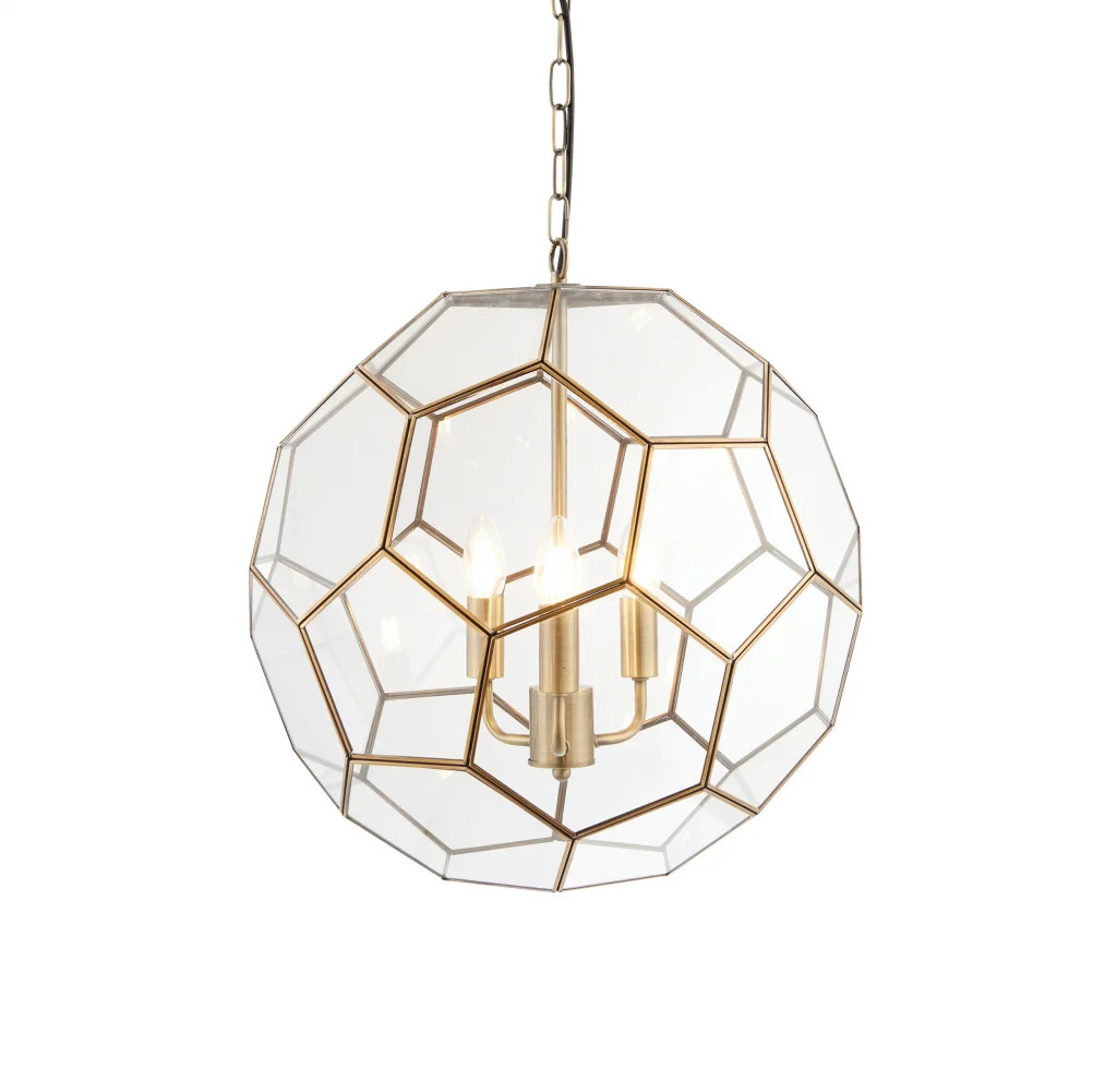 Ceiling Light Brass Miele 3 Antique Endon 73560