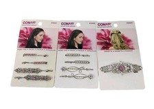 Conair Sophisticates Hair Accessories Lot of 3 Bobby Pins Barrette Rhinestone...