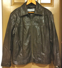 Mens Andrew Marc New York Dark Brown Leather ...