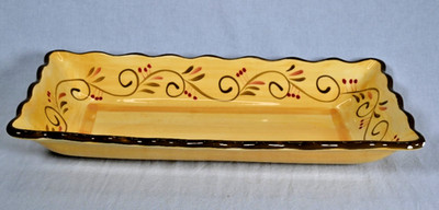 Home Trends Italian Villa Rectangle Serving Dish Platter 17'' X 8-1/2''