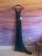 Emerald Green Gown Prom/Evening Front Slit