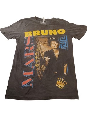 Bruno Mars Shirt Mens Small Black 24K Magic World Tour Graphic