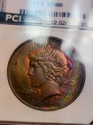 1922 Peace Silver Dollar COIN PCI _BEAUTIFUL RAINBOW 🌈