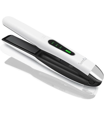 SUNMAY Voga Akku Haarglätter und Lockenstab Mini Glätteisen Lockenstab