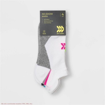 Women's Active 4pk 4-10 No Show with Heel Tab Athletic Socks *SEE DEAL!!!*