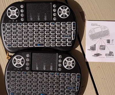 (2) Wireless Mini Keyboard Remote Control Touchpad Smart TV Android TV 2.4GHz
